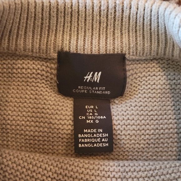 H&M Men's Cream Sweater L - Picture 4 of 8